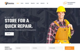 create wordpress cleaner, mover, plumber,electrician website