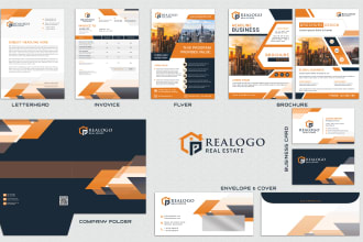 design logo, business card, letterhead, corporate branding, and stationery