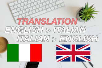 translate english to italian and italian to english
