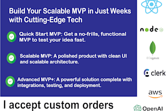 do mern stack web development, saas mvp with react, nodejs, AWS, graphql