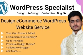 develop a wordpress ecommerce website