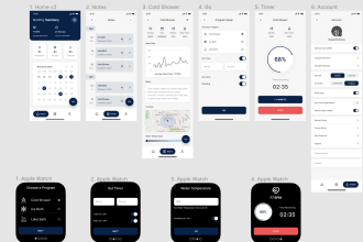 do website and mobile app UI UX and watch app UI UX design