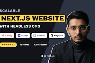build a fast next js website with sanity, strapi or payload headless cms