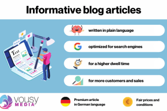 write german blog articles for you