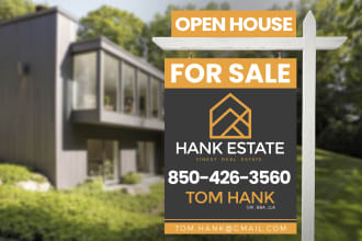 design modern real estate sign, rider