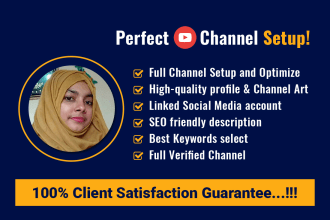 do youtube channel setup and optimize for you