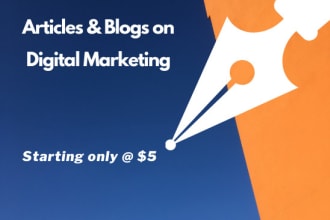write articles and blogs on digital marketing and technology
