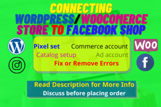 do connect woocommerce , wordpress store to facebook  shop