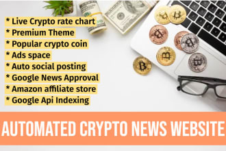 create automated crypto news website or bitcoin auto blog, autoblog