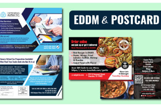 design professional direct mail eddm, postcard or flyer for any business