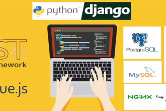 build professional websites for you using django and vuejs