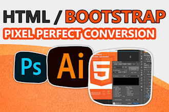 convert psd to html, responsive bootstrap