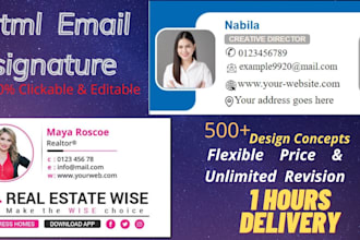 create your clickable  HTML email signature or template in a modern way