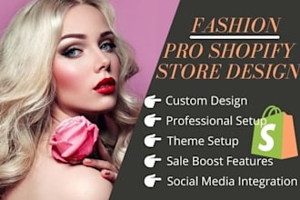 create shopify fashion store or website