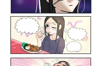 draw anime style comic strip for you
