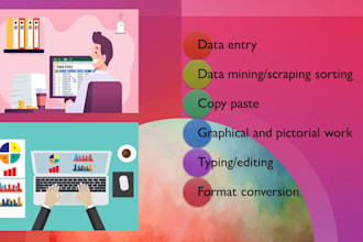 do your excel and ms word data entry and typing tasks