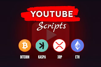 do crypto youtube scripts for bitcoin, eth, kaspa, tao, and more cryptos