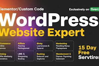 create stunning wordpress websites, woocommerce , blog setup