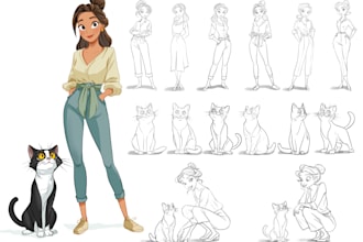 design original cartoon characters for books and games
