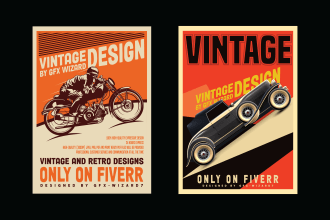 design retro vintage poster