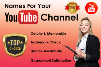 brainstorm youtube channel name app brand name book name product or service