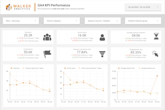 create a professional google data studio or looker studio dashboard