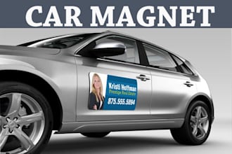design magnificent car magnet for your car and your business