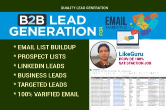 do b2b lead generation, web research for email marketing