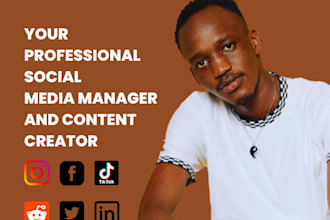 create monthly content and manage your social media