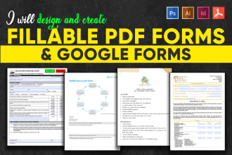design and create fillable pdf form and google forms