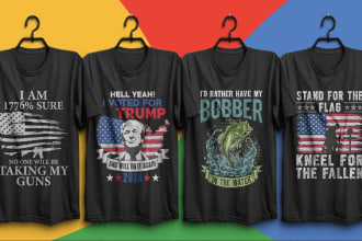 do bulk t shirt design for pod business within 24 hours