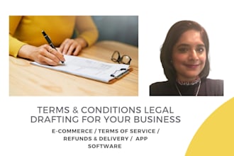 draft terms and conditions, refund and delivery