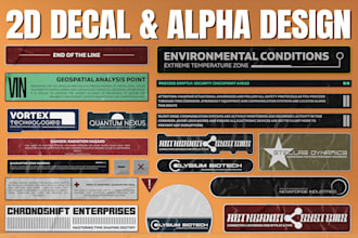 design high quality decals and alpha maps for games or 3d workflows