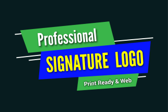 design handwritten signature logo