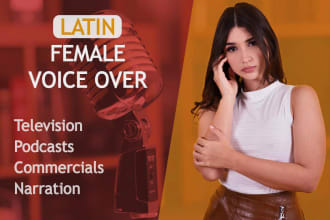 record a professional spanish female voiceover