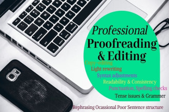 do proofreading , book editing and  paraphrasing