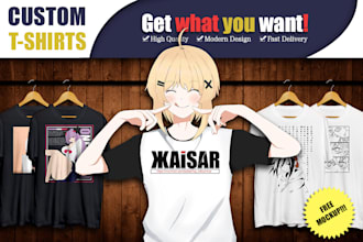 create aesthetic anime t shirt design