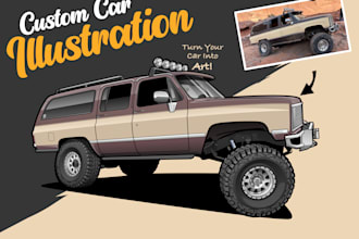 draw your vehicle into a amazing illustration