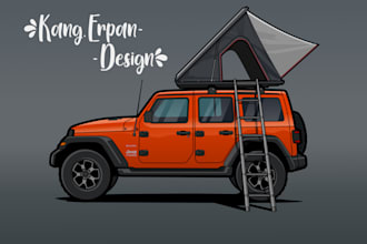 draw your vehicle into a amazing illustration