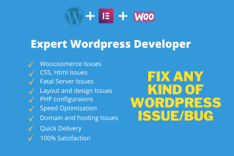 fix wordpress error, issue, and bug