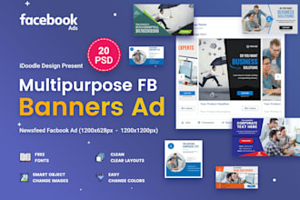 design facebook twitter instagram all ads banner