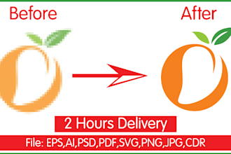 vector tracing, jpg to vector, png to vector, redraw logo