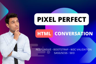 convert PSD to HTML, xd to HTML, figma to HTML