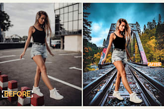 do photoshop edit, background removal, photo manipulation, retouching, face swap