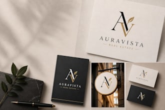 design a unique minimalist luxury business logo and brand identity
