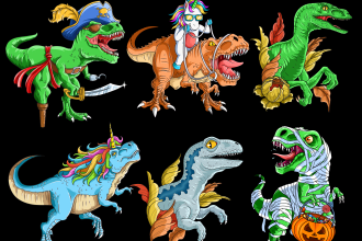 draw you dinosaur cartoon design