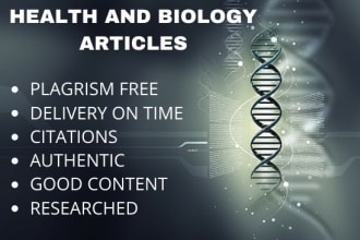 write research articles on health and biology