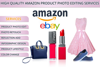 do amazon product photo editing, retouching, background removal
