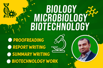 write in microbiology, biology, and biotechnology