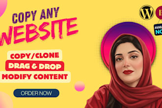 clone, replicate or redesign any website or cms